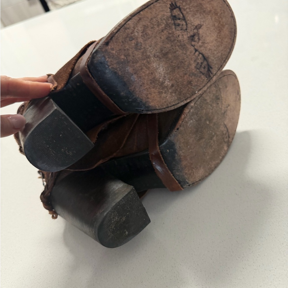 Frye Rustic Brown Ankle Booties - Picture 3 of 5